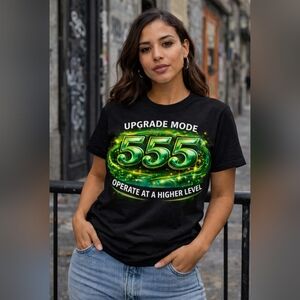 Upgrade Mode 555 Graphic Tee | Operate at a Higher Level | Emerald Glow UNISEX!